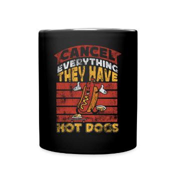Hot Dog Adulte Vintage Annuler - Mug uni - noir - Devant