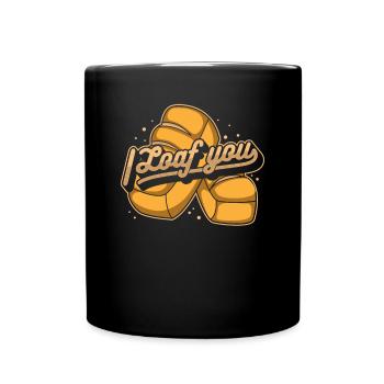 I Loaf You Machine à pain Pâte à pain Bread Queen - Mug uni - noir - Devant