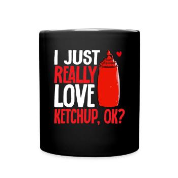 Ketchup Tomatenketchup - Tasse einfarbig - Schwarz - Vorne