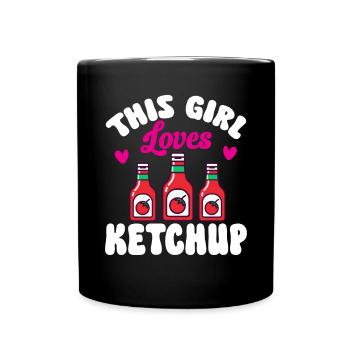 Ketchup Tomatenketchup - Tasse einfarbig - Schwarz - Vorne