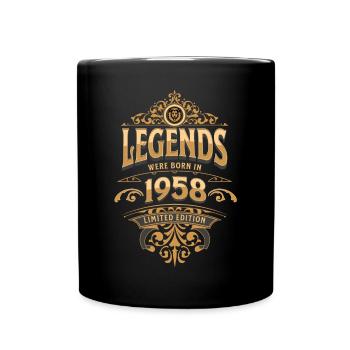 1958 Legend Birthday 1958 Year of birth - Full Colour Mug - black - Front