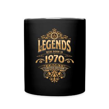1970 Legende Geburtstag 1970 Geburtsjahr - Tasse einfarbig - Schwarz - Vorne
