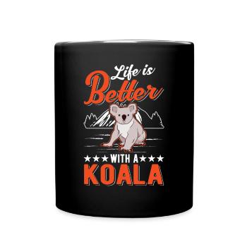 Life is better with a Koala Koala Bear - Full Colour Mug - black - Front