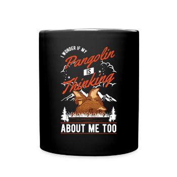 Pangolin Geschenk Schuppentier - Tasse einfarbig - Schwarz - Vorne