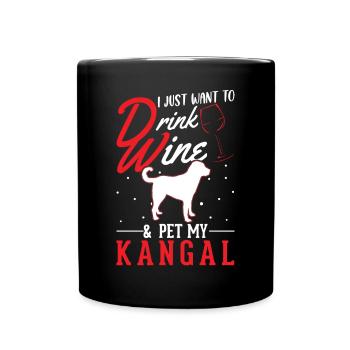 Kangal and Wine Anatolian Shepherd Dog - Full Colour Mug - black - Front