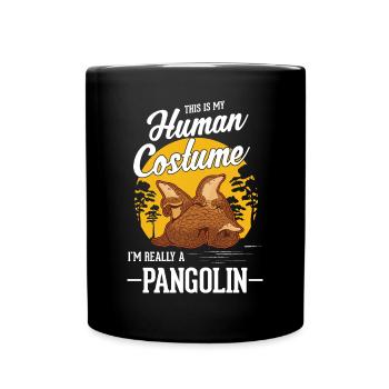 Costume Humain Pangolin Halloween Schuppentier - Mug uni - noir - Devant