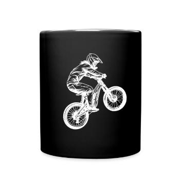 Mountainbike Mädchen - Tasse einfarbig - Schwarz - Vorne