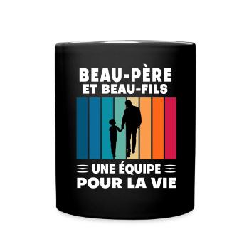 Step-Dad Stepdad Stepson Father's Day - Full Colour Mug - black - Front