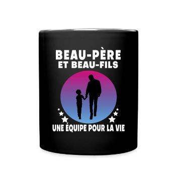 Step-Dad Step-Father-in-Step-Retro Vintage - Full Colour Mug - black - Front