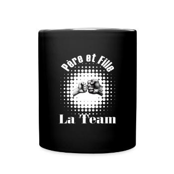 Père et fille - Mug uni - noir - Devant