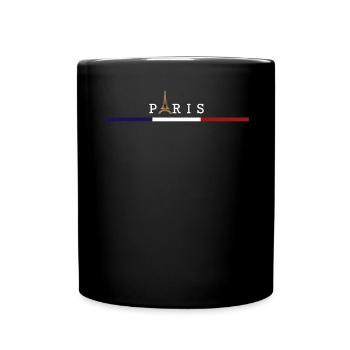 Flag France Eiffel Tower Parisian Elegance - Full Colour Mug - black - Front