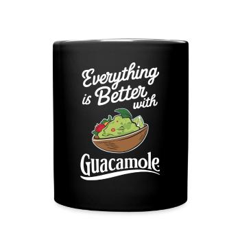 Alles Ist Besser Mit Guacamole - Tasse einfarbig - Schwarz - Vorne