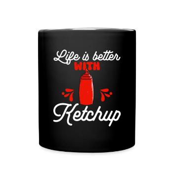 Ketchup Tomatenketchup - Tasse einfarbig - Schwarz - Vorne