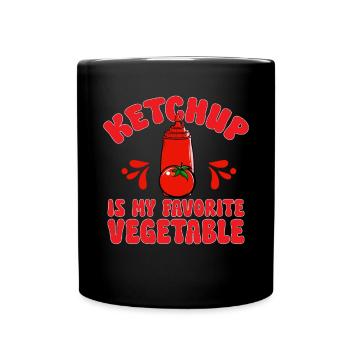 Ketchup Tomatenketchup - Tasse einfarbig - Schwarz - Vorne