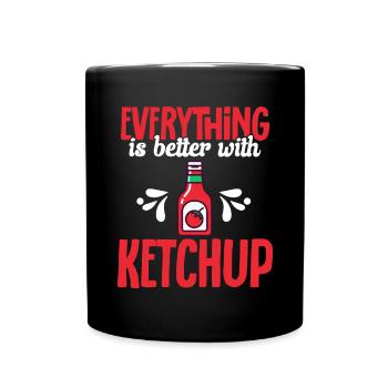 Ketchup Tomatenketchup - Tasse einfarbig - Schwarz - Vorne