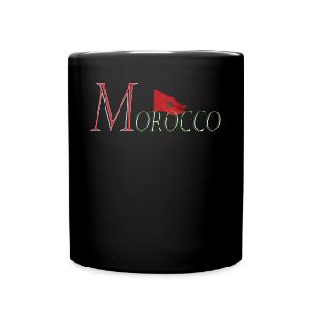 Moroccan Flag Show Your Colors with Pride - Full Colour Mug - black - Front
