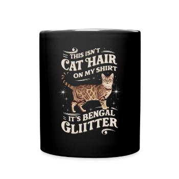 Katze Bengal Geschenk - Tasse einfarbig - Schwarz - Vorne