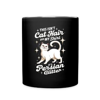 Katze Perser Geschenk - Tasse einfarbig - Schwarz - Vorne