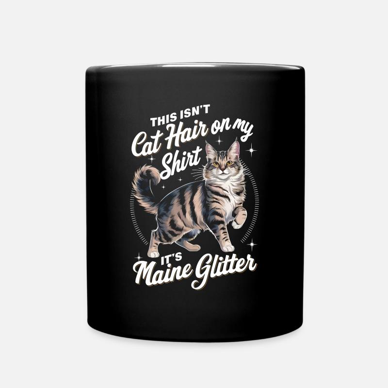 Katze Maine Coon Geschenk - Tasse einfarbig - Schwarz