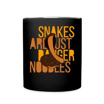 Les serpents ne sont que des nouilles de danger Les serpents sont un danger n - Mug uni - noir - Devant