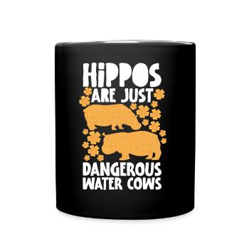 Les hippopotames ne sont que des vaches d’eau dangereuses Hippopotame - Mug uni - noir - Devant