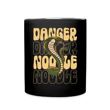 Drôle d’amoureux du serpent danger nouille graphique - Mug uni - noir - Devant