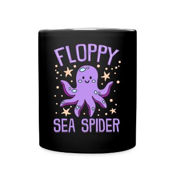 Illustration drôle d’araignée de mer souple de pieuvre pour - Mug uni - noir - Devant