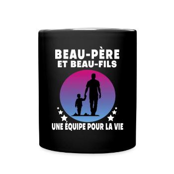 Step-Dad Step-Father-in-Step-Retro Vintage - Full Colour Mug - black - Front