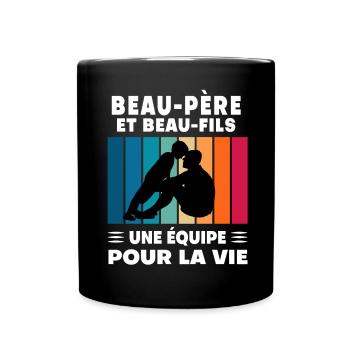 Step-Dad Stepdad Stepson Father's Day - Full Colour Mug - black - Front