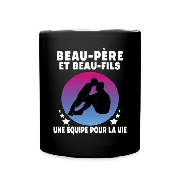 Step-Dad Step-Father-in-Step-Retro Vintage - Full Colour Mug - black - Front