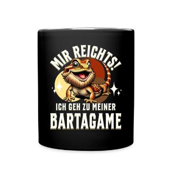 Bartagame Bartagamen Bearded Dragon - Tasse einfarbig - Schwarz - Vorne