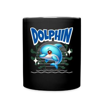 Delfin - Tasse einfarbig - Schwarz - Vorne