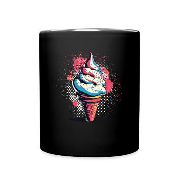 Eiscreme Vintage - Tasse einfarbig - Schwarz - Vorne