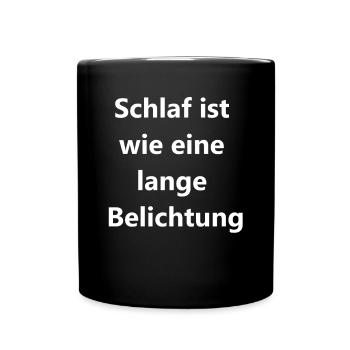 Schlaflos in der Dunkelheit Geschenk - Tasse einfarbig - Schwarz - Vorne