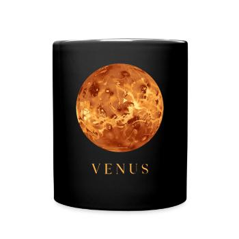 Venus Planet Astrophysik Kosmologie Weltraum - Tasse einfarbig - Schwarz - Vorne