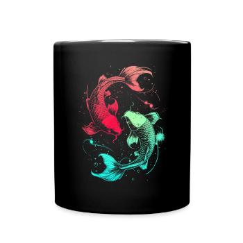 Pisces Zodiac Sign Pisces Symbol Astrology - Full Colour Mug - black - Front