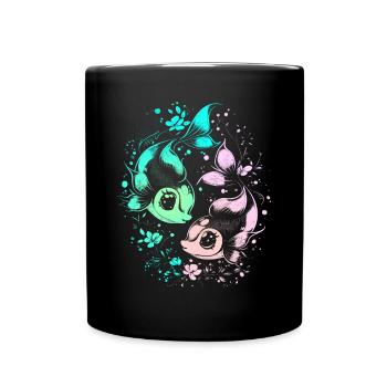 Pisces Zodiac Sign Pisces Birthday Astrology - Full Colour Mug - black - Front