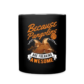 Pangolin Gift Pangolin - Full Colour Mug - black - Front