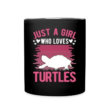Girl Turtles Love Statement Gift - Full Colour Mug - black - Front