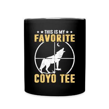 Coyote Hunt Coyote Hunter Yote - Full Colour Mug - black - Front