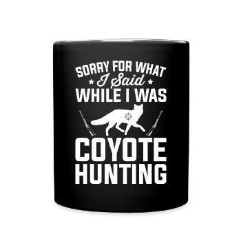Coyote Hunter Yote - Full Colour Mug - black - Front