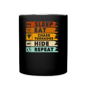Tornadojäger-sturmjäger-meteorologen-outfit - Tasse einfarbig - Schwarz - Vorne