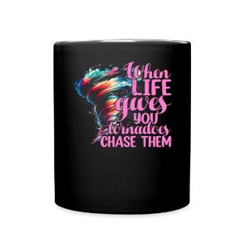 Chasseur d’ouragans Météorologie Tenue de chasseur de tornades - Mug uni - noir - Devant