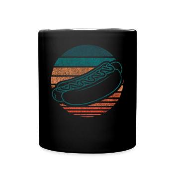 Hot Dog Adulte Rétro Vintage - Mug uni - noir - Devant