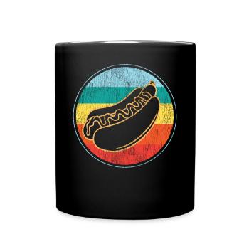 Hot Dog Adulte Vintage Rétro - Mug uni - noir - Devant