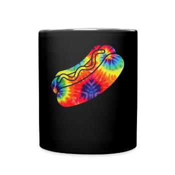 Hot Dog Adulte Tie Dye Années 90 Rétro - Mug uni - noir - Devant