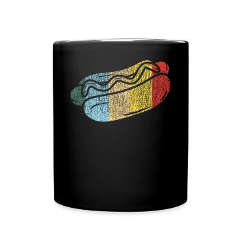 Hot Dog Adulte Vintage Rétro - Mug uni - noir - Devant