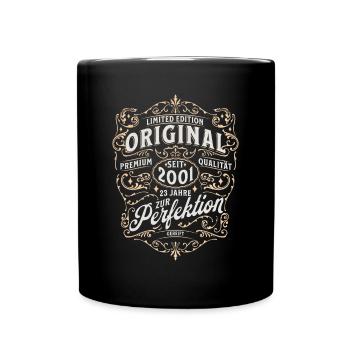 23. Geburtstag - Tasse einfarbig - Schwarz - Vorne