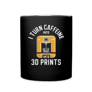 Je transforme la caféine en imprimante 3D - Mug uni - noir - Devant