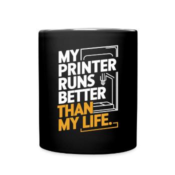 Je transforme la caféine en imprimante 3D - Mug uni - noir - Devant